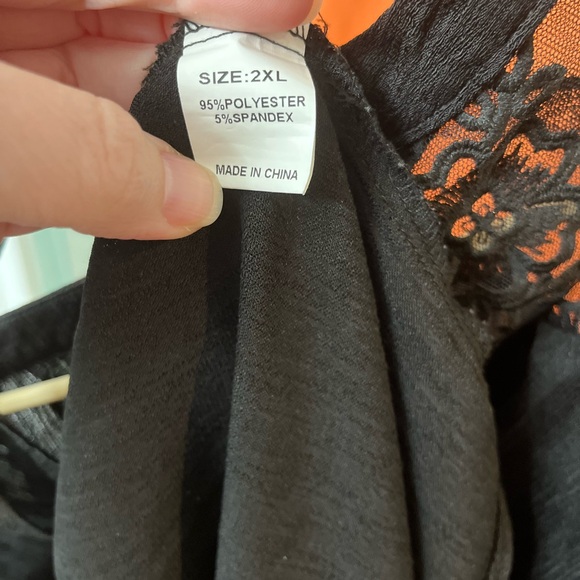 Black Lace Detail Blouse - Picture 6 of 10